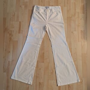 Banana Republic Cream Size 10 Corduroy Flare And Wide Leg Pants